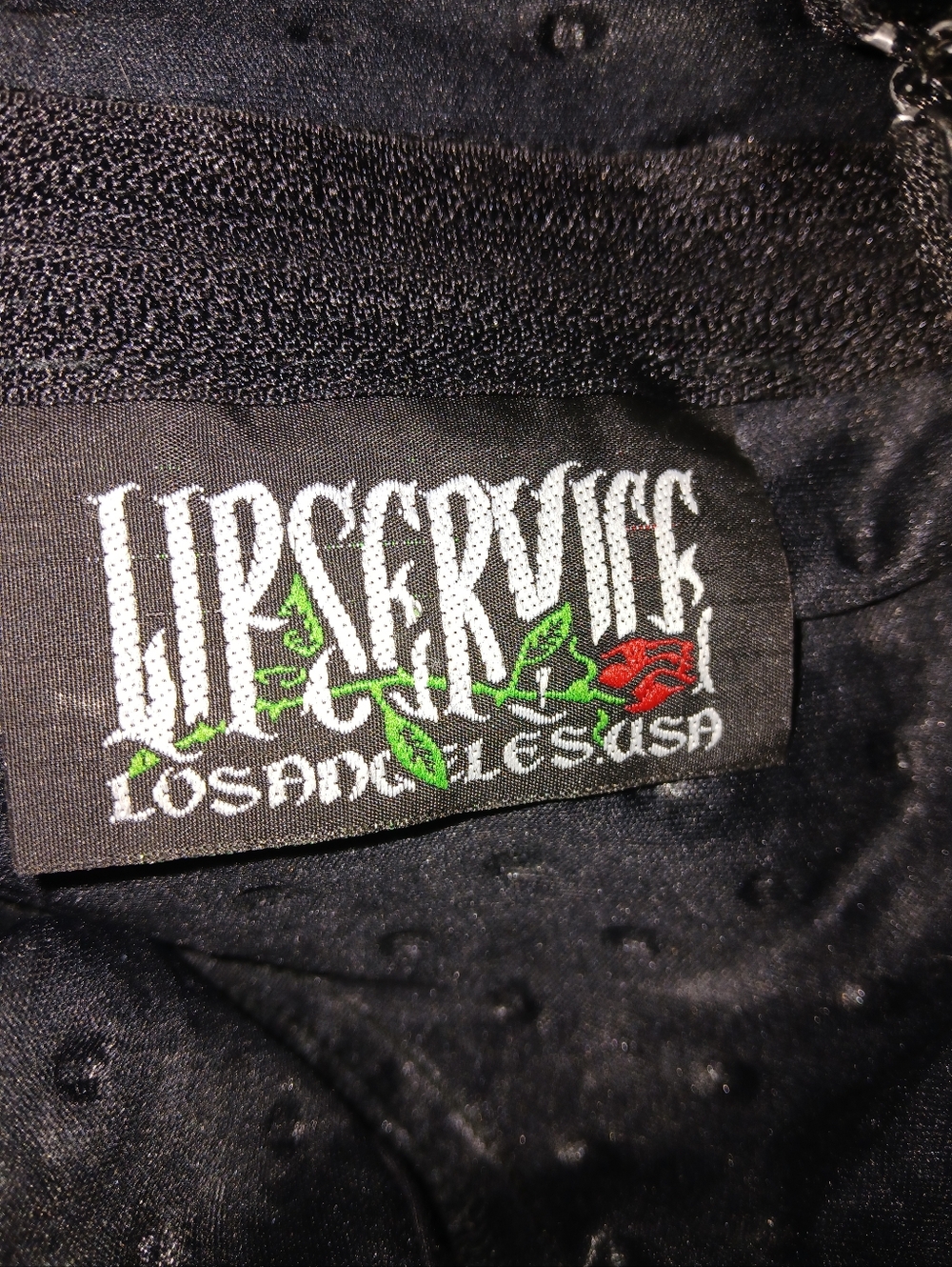 Vintage Lip Service LA Black Gothic  Dress Size Large Y2K - Picture 5 of 5